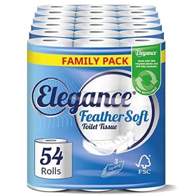 Elegance Feather Soft 3ply Toilet Rolls 54 Pack