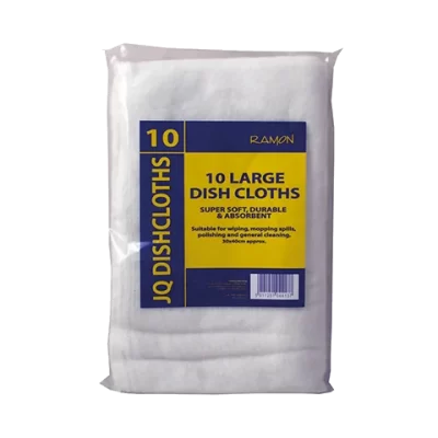 Large Dishcloths Just White 10 Pack