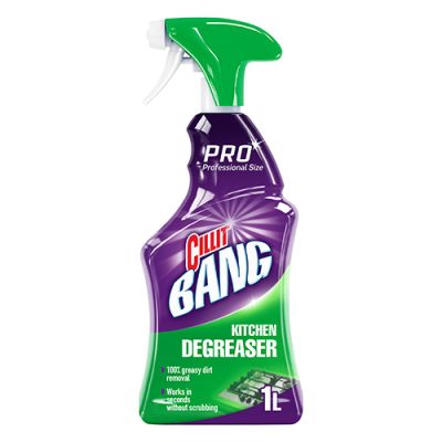 With the Cillit Bang Pro kitchen cleaner, you can quickly and effortlessly remove food stains, baked-on food, grime, and even the toughest grease from most surfaces inside and outside your home. Its powerful formula contains cleansing and degreasing agents that allow you to achieve up to 100% dirt and grease removal. The kitchen cleaner comes in a bottle of 1 litre, which is enough to last you for a long time. It is ideal for cleaning a variety of surfaces, including worktops, refrigerators, tiles, grills, cabinets, blinds, doors, waste bins, and much more.