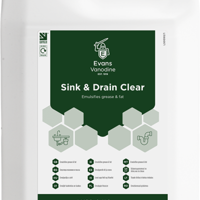 Powerful, high-active liquid which clears grease, fat and food deposits in drains, gulleys and waste outlet pipes. For use in Kitchens, washrooms and shower areas etc