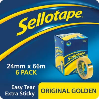 Ideal for everyday use in the office and household, this Sellotape Original Golden Tape provides excellent adhesion and outstanding control
