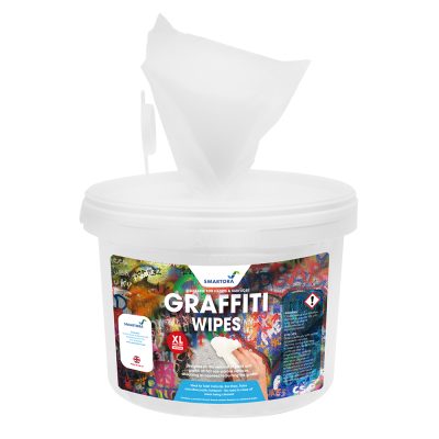 For the removal of paint and graffiti from flat non-porous surfaces