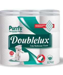 Doublelux 2ply White Toilet Rolls – 54 Pack Purrfs