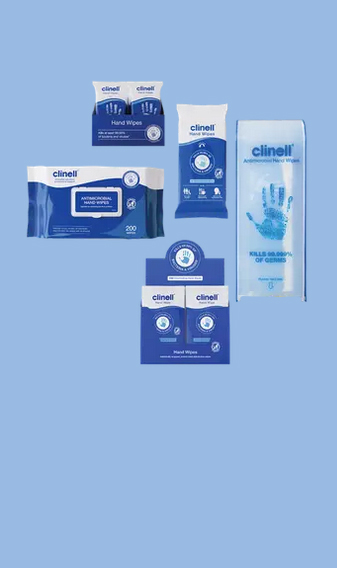 Clinell Antimicrobial Hand and Surface Wipes