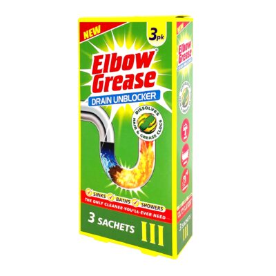 elbow grease drain unblocker sachets 3pk