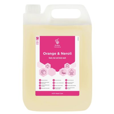 Evans Vanodine Orange & Neroli Hand Soap & Body Wash 5ltr